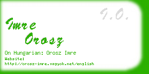imre orosz business card